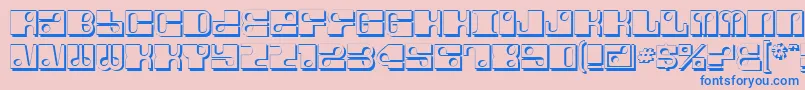 Шрифт ForeShadow – синие шрифты на розовом фоне