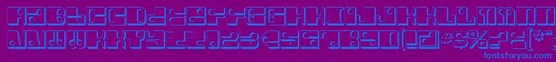 Шрифт ForeShadow – синие шрифты на фиолетовом фоне