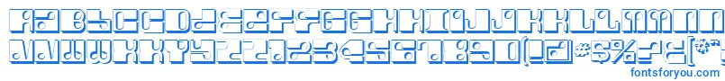 Шрифт ForeShadow – синие шрифты на белом фоне
