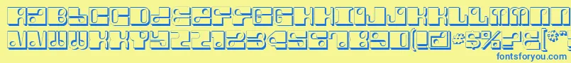 ForeShadow-fontti – siniset fontit keltaisella taustalla