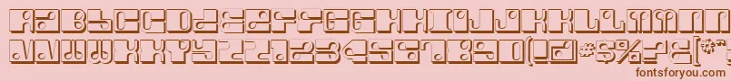 ForeShadow-Schriftart – Braune Schriften auf rosa Hintergrund