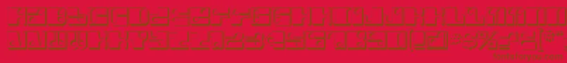 フォントForeShadow – 赤い背景に茶色の文字