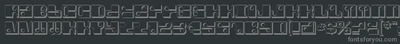ForeShadow-fontti – harmaat kirjasimet mustalla taustalla