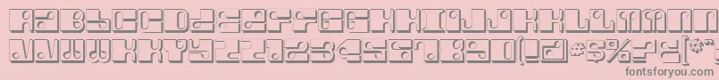 フォントForeShadow – ピンクの背景に灰色の文字