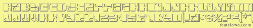 ForeShadow-fontti – harmaat kirjasimet keltaisella taustalla
