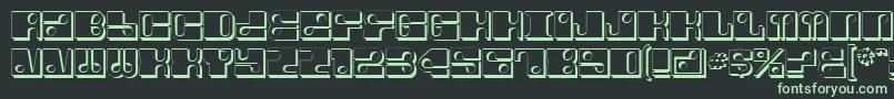 ForeShadow-fontti – vihreät fontit mustalla taustalla