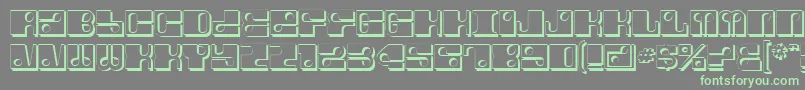 ForeShadow-Schriftart – Grüne Schriften auf grauem Hintergrund