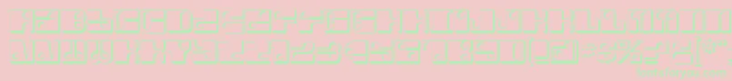 フォントForeShadow – ピンクの背景に緑の文字