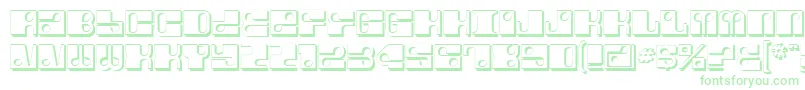 ForeShadow-Schriftart – Grüne Schriften auf weißem Hintergrund