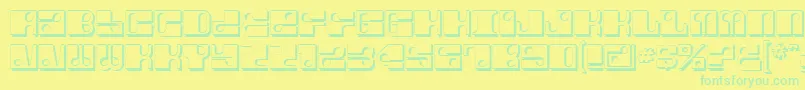 ForeShadow-fontti – vihreät fontit keltaisella taustalla