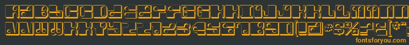 Шрифт ForeShadow – оранжевые шрифты на чёрном фоне