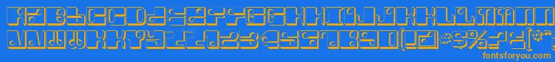 Шрифт ForeShadow – оранжевые шрифты на синем фоне