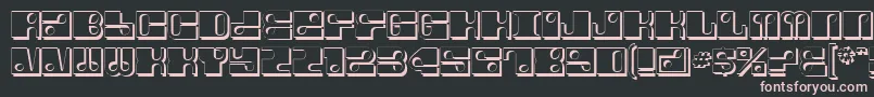 ForeShadow-fontti – vaaleanpunaiset fontit mustalla taustalla