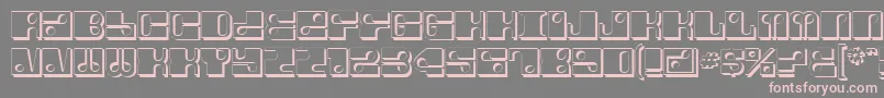 ForeShadow-fontti – vaaleanpunaiset fontit harmaalla taustalla