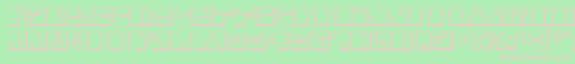 フォントForeShadow – 緑の背景にピンクのフォント