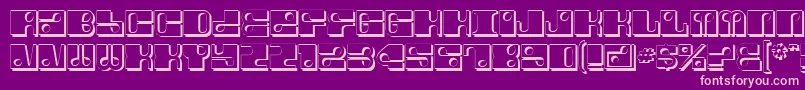 フォントForeShadow – 紫の背景にピンクのフォント