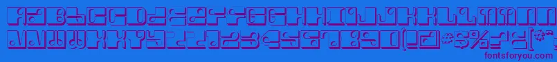 Шрифт ForeShadow – фиолетовые шрифты на синем фоне