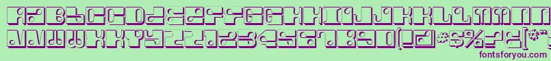 ForeShadow-fontti – violetit fontit vihreällä taustalla