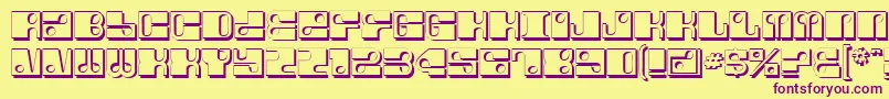 ForeShadow-fontti – violetit fontit keltaisella taustalla