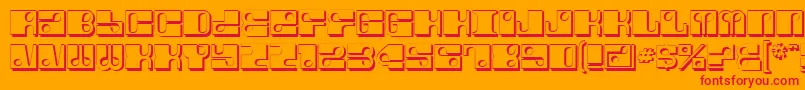 Шрифт ForeShadow – красные шрифты на оранжевом фоне