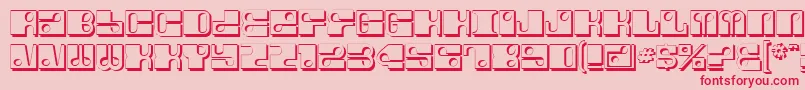 ForeShadow-Schriftart – Rote Schriften auf rosa Hintergrund