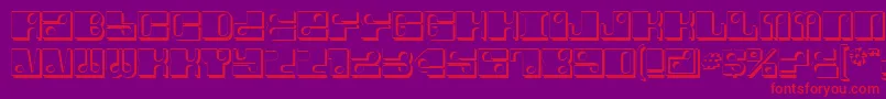 フォントForeShadow – 紫の背景に赤い文字
