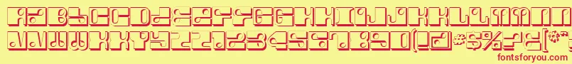 Шрифт ForeShadow – красные шрифты на жёлтом фоне