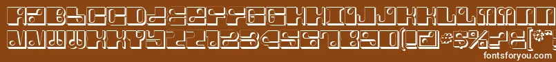 ForeShadow-fontti – valkoiset fontit ruskealla taustalla