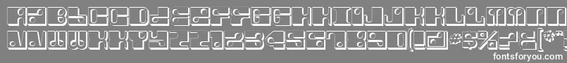 ForeShadow-Schriftart – Weiße Schriften auf grauem Hintergrund
