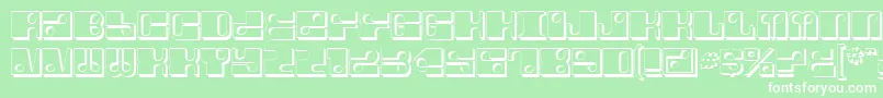 Шрифт ForeShadow – белые шрифты на зелёном фоне