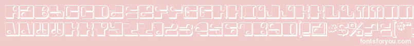 ForeShadow-Schriftart – Weiße Schriften auf rosa Hintergrund
