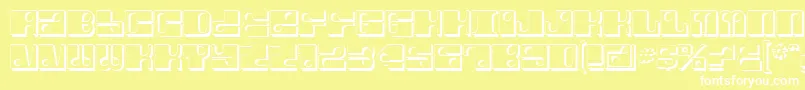 フォントForeShadow – 黄色い背景に白い文字