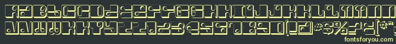 Шрифт ForeShadow – жёлтые шрифты на чёрном фоне