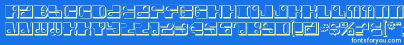 ForeShadow-fontti – keltaiset fontit sinisellä taustalla