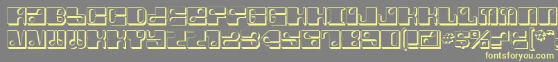 ForeShadow-Schriftart – Gelbe Schriften auf grauem Hintergrund