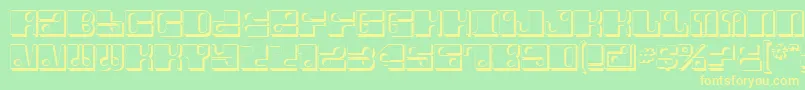 ForeShadow-Schriftart – Gelbe Schriften auf grünem Hintergrund