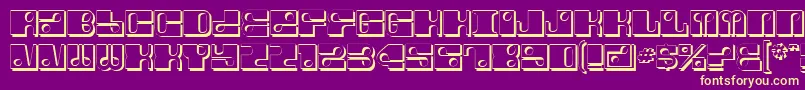 Шрифт ForeShadow – жёлтые шрифты на фиолетовом фоне