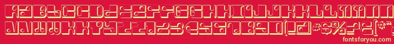 ForeShadow-fontti – keltaiset fontit punaisella taustalla