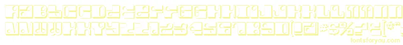 Fonte ForeShadow – fontes amarelas em um fundo branco