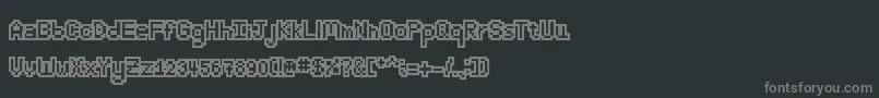Шрифт BrandiAlexanderOutline – серые шрифты на чёрном фоне