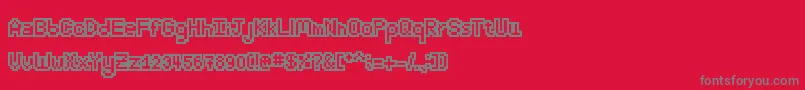 BrandiAlexanderOutline Font – Gray Fonts on Red Background
