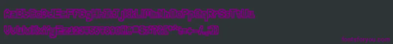 Шрифт BrandiAlexanderOutline – фиолетовые шрифты на чёрном фоне