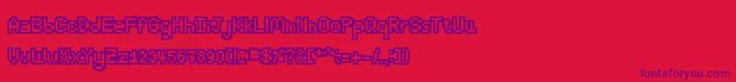 BrandiAlexanderOutline Font – Purple Fonts on Red Background