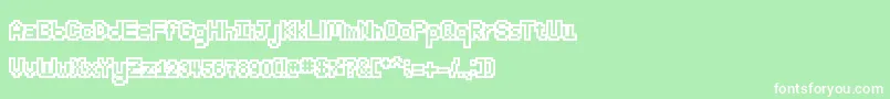 BrandiAlexanderOutline Font – White Fonts on Green Background