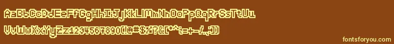 Шрифт BrandiAlexanderOutline – жёлтые шрифты на коричневом фоне