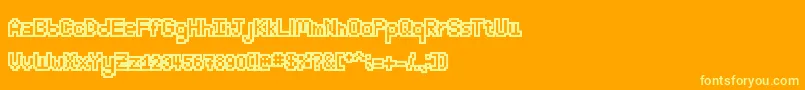 Police BrandiAlexanderOutline – polices jaunes sur fond orange