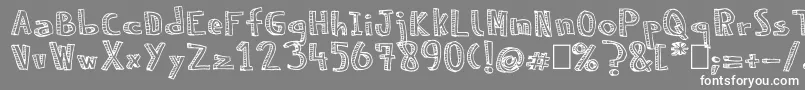 NeneWenoReliev Font – White Fonts on Gray Background