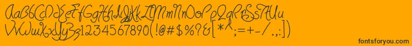 HavingwritBold-fontti – mustat fontit oranssilla taustalla