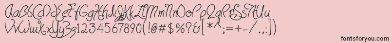 フォントHavingwritBold – ピンクの背景に黒い文字