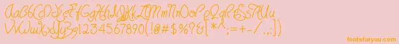 HavingwritBold Font – Orange Fonts on Pink Background